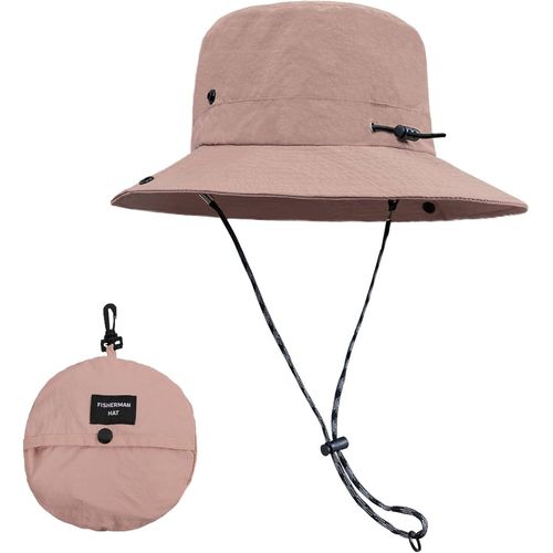 Bob Homme Femme Chapeau Safari Cowboy Style Chapeau Soleil Imperméable Pêcheur Cap Pliable Randonnée Boonie Hat Avec Mentonnier Réglable Pour Outdoor.[Z328]