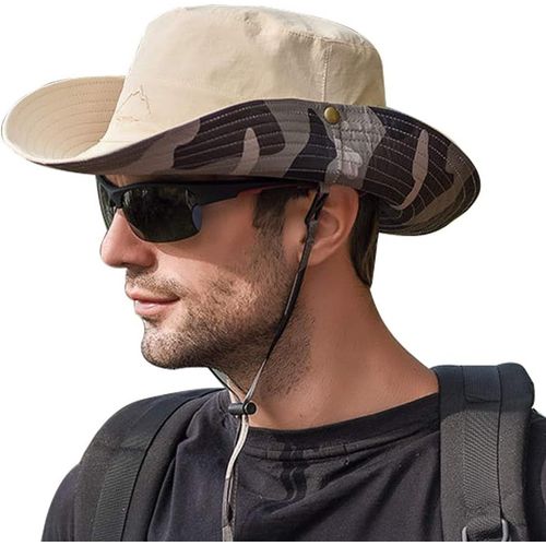 Double-Sided Chapeau De Pêcheur Homme Femme Chapeau Soleil Pliable Ete Anti Uv Outdoor Bucket Hat Étanche Chapeau De Voyage Safari Casquette.[Z1206]