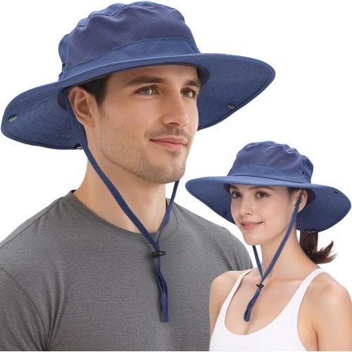 Chapeau De Soleil Homme Femme À Large Bord,Anti-Uv,Pliable Et Étanche,Compatible Queue De Cheval,Idéal Pour Randonnée,Jardinage,Safari Et Brousse.[Z1238]