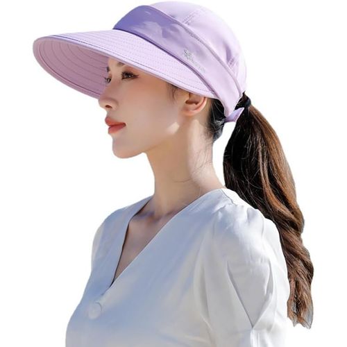 Casquette Visiere Sport Eté Chapeau De Soleil Démontable Capeline Femme Large Bord Pliable Chapeau De Plage Voyage Protection Uv Cassquette De Baseball Piscine Camping Pêche Jardinage.[Z81]