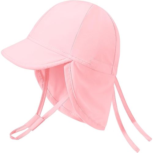 Chapeau De Soleil Bébé Bobs Casquette Enfant Protection Anti Uv Bebe Plage Chapeau Vec Mentonnière Réglable Et Rabats Au Niveau Du Cou Fille Garcon Upf 50+.[Z226]