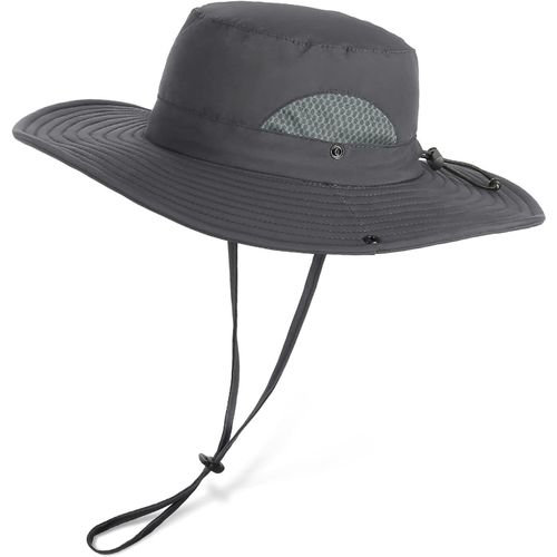Chapeau Homme Soleil Été Chapeaux De Randonnée Femme Anti Uv Parasol Aventurier Safari Chapeau De Brousse Militaire Paille Cowboy Boonie Hat Peche.[Z1248]