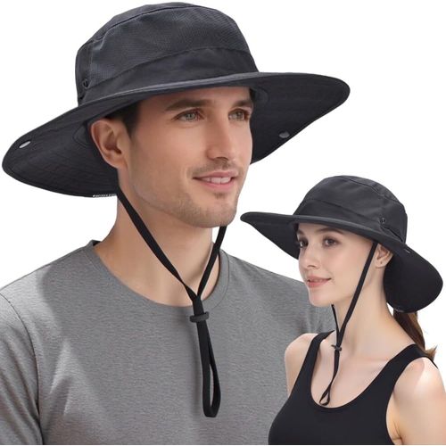 Chapeau De Soleil Homme Femme À Large Bord,Anti-Uv,Pliable Et Étanche,Compatible Queue De Cheval,Idéal Pour Randonnée,Jardinage,Safari Et Brousse.[Z1245]