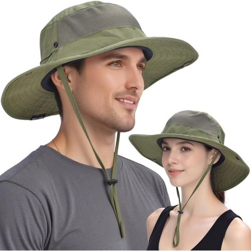 Chapeau De Soleil Homme Femme À Large Bord,Anti-Uv,Pliable Et Étanche,Compatible Queue De Cheval,Idéal Pour Randonnée,Jardinage,Safari Et Brousse.[Z1244]