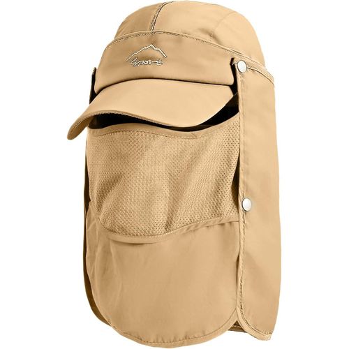 Chapeau De Soleil Avec Cou Couverture Faciale,Upf 50+ Chapeaux De Pêche Respirants,Pliable Séchage Rapide Camping Randonnée Voyage Casquettes Visières Pour Hommes Femmes-Taille Universelle.[Z1264]