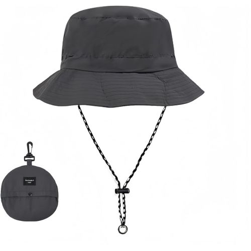 Chapeau De Pêche,Bob Pliable Avec Une Corde Coupe-Vent Amovible,Chapeau De Seau Imperméable(54cm-60cm),Soleil Waterproof Cap Pour L'été.[Z1339]