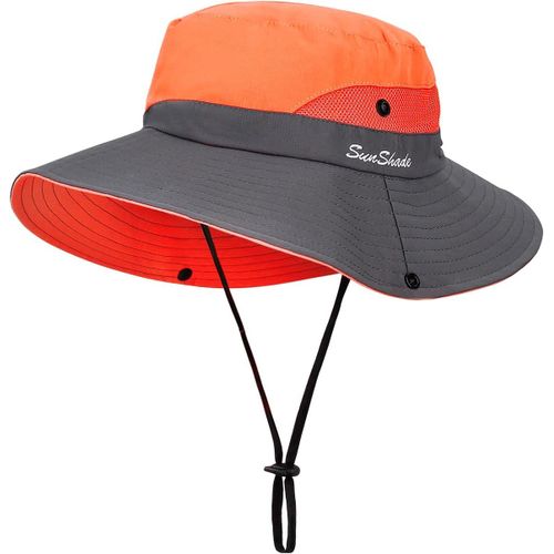 Femmes Chapeau Pliable Chapeau De Soleil À Large Bord Protection Uv En Maille Chapeau De La Visière Idéal Pour Voyage Randonnée Pêche Plage Jardinage 56-58cm.[Z104]