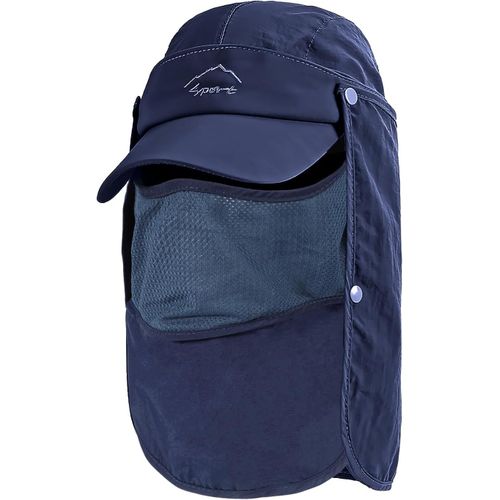 Chapeau De Soleil Avec Cou Couverture Faciale,Upf 50+ Chapeaux De Pêche Respirants,Pliable Séchage Rapide Camping Randonnée Voyage Casquettes Visières Pour Hommes Femmes-Taille Universelle.[Z1261]