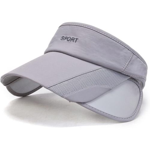 Casquette Visière Homme Réglable Avec Bord Large Rétractable,Visières De Pare Soleil Pour Femme Homme Anti Uv Respirante,Chapeau D¿Été Visière Unisex,Casquette Golf Pour Camping Voyage Plage.[Z1283]
