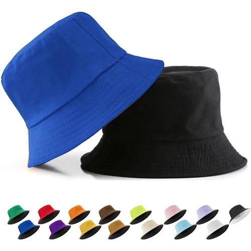 Chapeau De Pêche Double Face En 100 % Coton-Chapeau Double Face Pour Homme Et Femme-Protection Solaire Avec Grand Bord-Chapeau D'été Pour La Plage,Les Voyages Et L'extérieur-15.[Z1193]