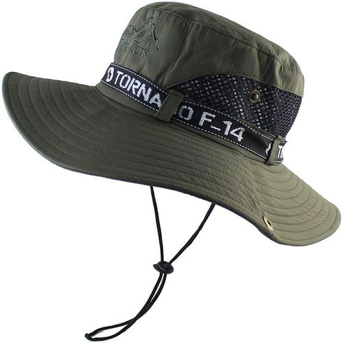 Chapeau De Seau Hommes Soleil Bob Pliable À Large Bord Extérieur Étanche De Voyage Safari Unisexe 55-60cm.[Z369]