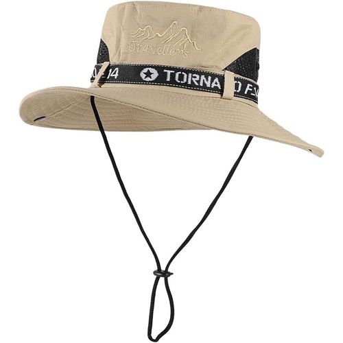 Chapeau De Seau Hommes Soleil Bob Pliable À Large Bord Extérieur Étanche De Voyage Safari Unisexe 55-60cm.[Z370]