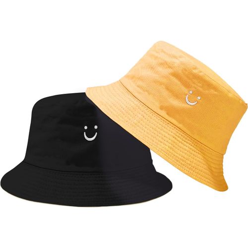 Chapeau De Soleil Pour Enfants,Chapeau Seau Pour Enfants Souriant,Chapeau De Soleil Pour Garçons,Chapeau Réversible Pour Tout-Petits,Chapeau De Soleil À Large Bord Pour Filles De 2 À 8 Ans.[Z378]