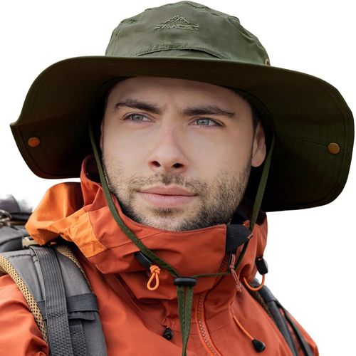 Grand Chapeau De Soleil Pour Homme Xl ¿ Xxl,Large Bord Uv Safari Bonnie Chapeaux Pour L'été,La Randonnée,La Pêche,La Marche,Imperméable Et Coupe-Vent,60 À 66 Cm.[Z489]