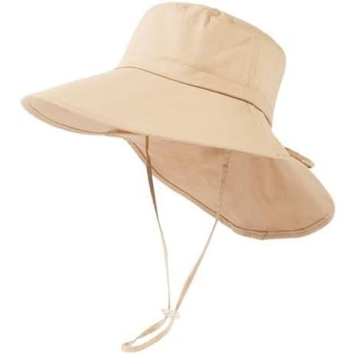 Chapeau De Soleil Pour Femme En Coton Upf 50+ Avec Protection Du Cou Pour Femme,Large Bord,Pliable.[Z1544]