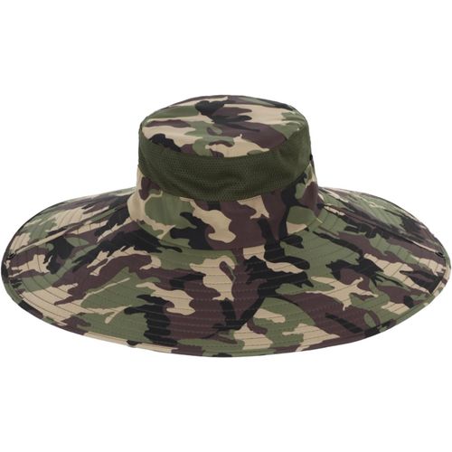 Chapeau De Soleil Pour Homme,Chapeau De Camouflage D¿Été Upf 50 De 15 Cm De Large,Casquettes De Trekking De Pêche De Randonnée En Plein Air Avec Sangle Réglable.[Z371]