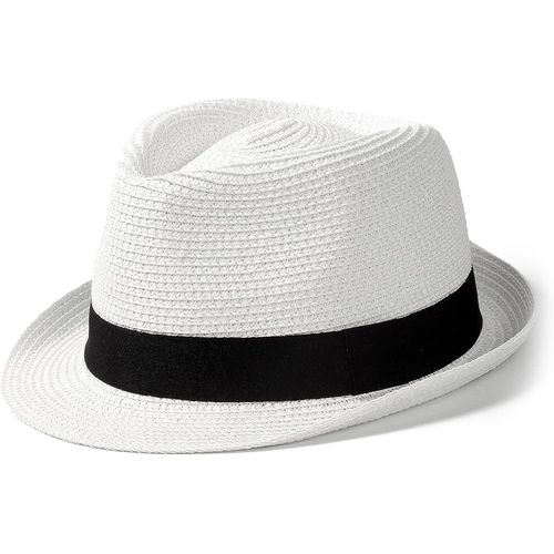 Short Brim Chapeau De Paille Panama Fedora Beach Sun Triangle Chapeau De Vacances Gentleman Roll Up Chapeau D'été.[Z442]