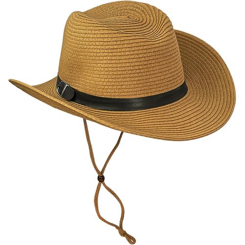 Chapeau Cowboy Western Femme De Paille Adulte Unisexe Soleil Homme Pliable Anti-Uv Large Bord Ete.[Z555]