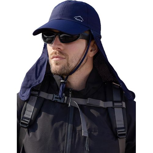 Casquette De Protection Anti-Uv Upf 50+ À Rabat Casquette Protection Soleil Amovible Homme Femme Randonnée Camping