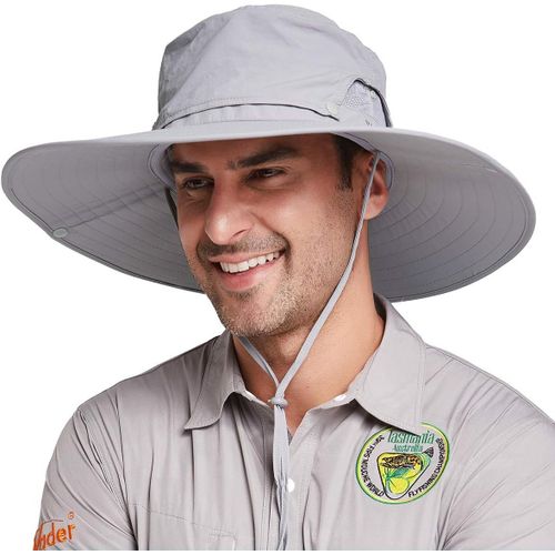 Anti Uv Upf50+ Chapeau Soleil Homme,Lare Bord,Ete Mesh Respirant,Couverture De Chapeau Amovible.[Z1583]