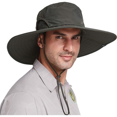 Anti Uv Upf50+ Chapeau Soleil Homme,Lare Bord,Ete Mesh Respirant,Couverture De Chapeau Amovible.[Z1585]