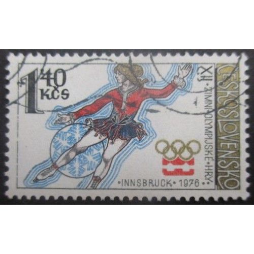 Tchecoslovaquie N°2150 Jeux Olympiques D'Innsbruck 1976 Oblitéré