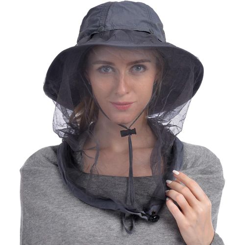 Chapeau De Safari Avec Filet Caché En Maille Filet.[Z1491]