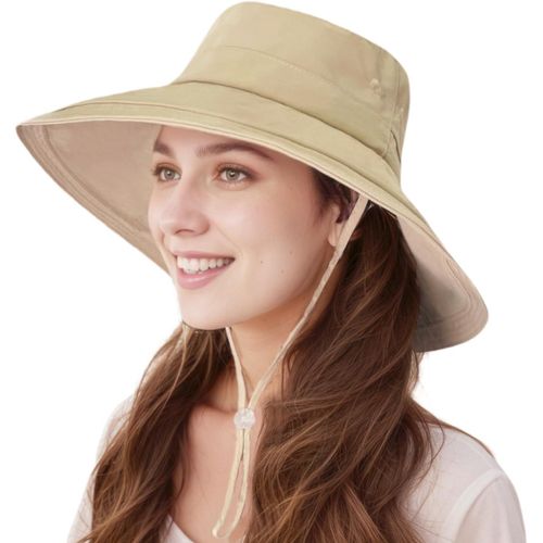 Chapeau De Soleil Femme Casquette À Large Bord Queue De Cheval,Chapeau Boonie Pliable Imperméable Pour Pêche Jardinage Randonnée Vacances D'été.[Z1456]