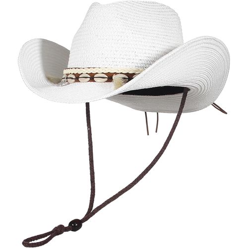 Chapeau De Cowboy En Paille Pour Femme.[Z1478]