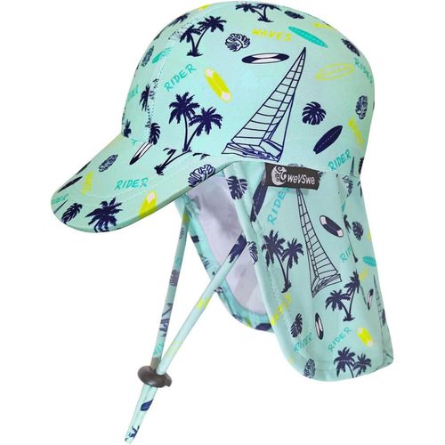 Bébé Enfant En Bas Âge Chapeau De Soleil Upf 50+ Bonnet De Bain Rabat Cou Protection Réglable Mentonnière Uv Protection Solaire Chapeaux.[Z427] 