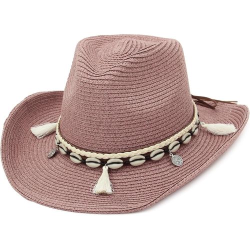 Chapeau De Cowboy En Paille Pour Femme.[Z1485]