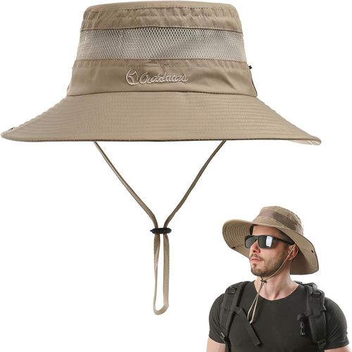 Chapeau De Pêche,Foldable Sun Hat,Réglable Chapeau Randonnée Homme,Sonnenhut Damen,Sun Hat Soleil Portable Pliable Résistant Aux Uv,Pour Randonnée Camping Voyage Plage