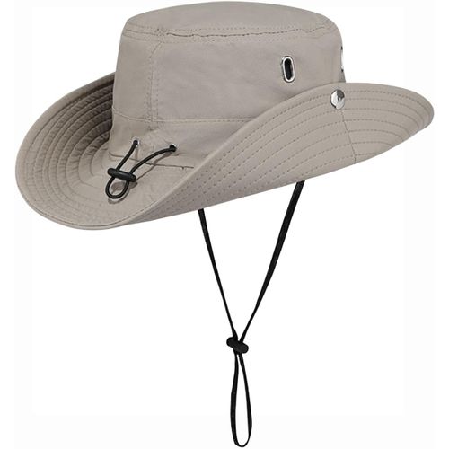 Chapeau De Soleil Homme Femme D'été À Large Bord-Bob Extérieur Anti-Uv Pour Pêche Avec Ficelle Réglable-Boonie Pour Adulte.[Z611]