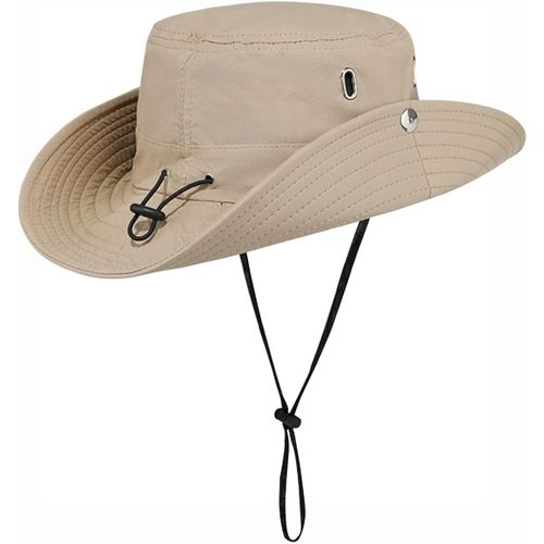 Chapeau De Soleil Homme Femme D'été À Large Bord-Bob Extérieur Anti-Uv Pour Pêche Avec Ficelle Réglable-Boonie Pour Adulte.[Z610]