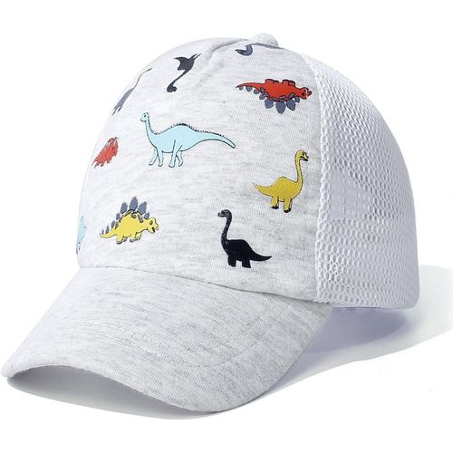 Casquette De Baseball Pour Bébé Chapeau De Soleil Respirant Et Ajustable Pour Enfant Casquette Dinosaure De Couleur Unie Pour Garçons Filles.[Z1473]
