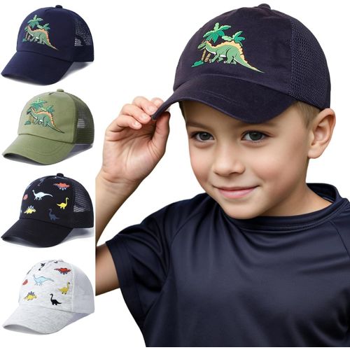Casquette De Baseball Pour Bébé Chapeau De Soleil Respirant Et Ajustable Pour Enfant Casquette Dinosaure De Couleur Unie Pour Garçons Filles.[Z1470]