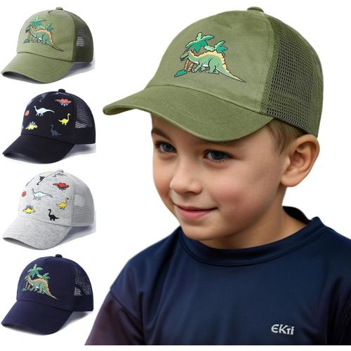 Casquette De Baseball Pour Bébé Chapeau De Soleil Respirant Et Ajustable Pour Enfant Casquette Dinosaure De Couleur Unie Pour Garçons Filles.[Z1475]