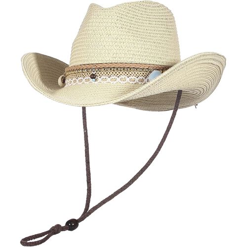 Chapeau De Cowboy En Paille Pour Femme.[Z1481]