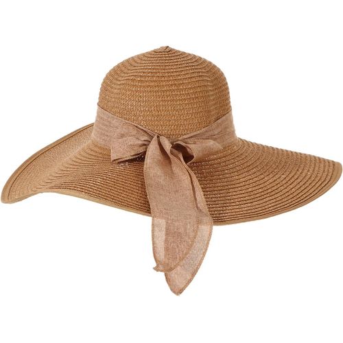 Femmes Grand Arc Chapeau De Paille Grand Cap De Plage Pliant Chapeau De Soleil.[Z1435]