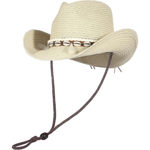 Chapeau De Cowboy En Paille Pour Femme.[Z1483]