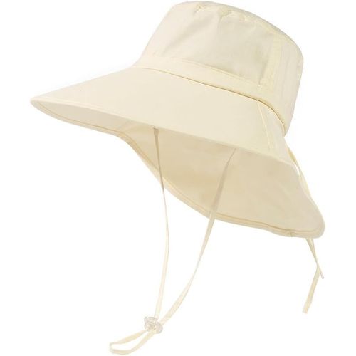 Chapeau De Soleil Pour Femme En Coton Upf 50+ Avec Protection Du Cou Pour Femme,Large Bord,Pliable.[Z1539]