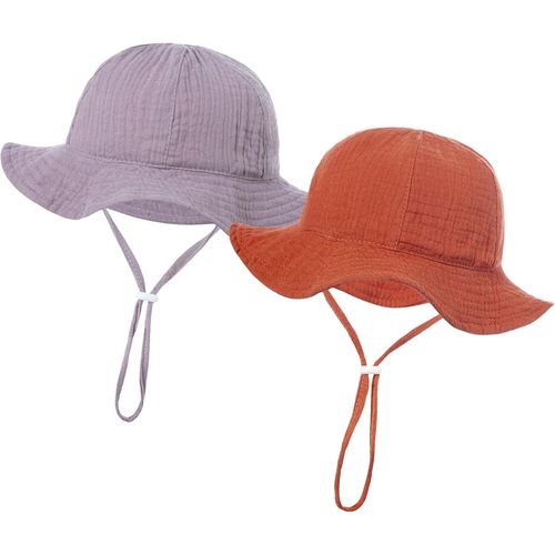 Chapeaux De Soleil Pour Bébé 3-12 Mois Chapeau Anti Uv De Large Bord Bébé Filles Garçon D¿Été Plage Vacance.[Z726]