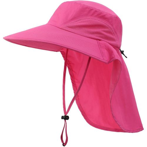 Chapeau De Soleil D'extérieur À Large Bord Avec Rabat Pour Le Cou Et Protection Uv.[Z803]