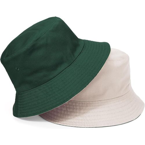Xxl Chapeau De Pêcheur Réversible Chapeaux De Seau Unisexe Pliable Coton Anti-Uv Chapeau De Soleil Été Bucket Hat 58-65cm.[Z795]