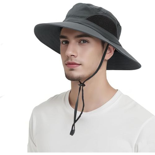 Chapeau Anti Uv Femme,Pliable Chapeau De Soleil Homme,Chapeau De Pêcheur Unisexe Respirant Séchage Rapide Pour Randonnée,Voyage,Cyclisme,Pêche,Plage,Jardinage.[Z714]