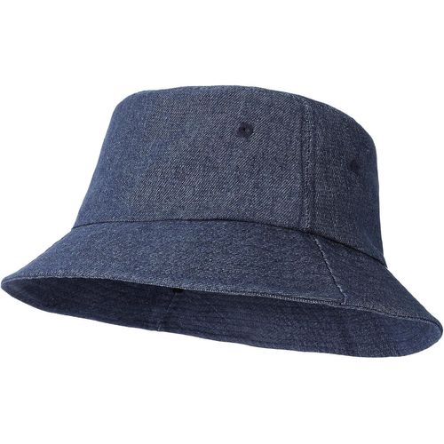 Bob Seau Chapeau Xxl Grosses Têtes Unisexe,Coton Denim Délavé Vintage Chapeau De Soleil D'extérieu,Chapeau De Pêcheur Pliables Et Respirants Pour La Randonnée En Plein Air Voyage Hommes Femmes.[Z882]