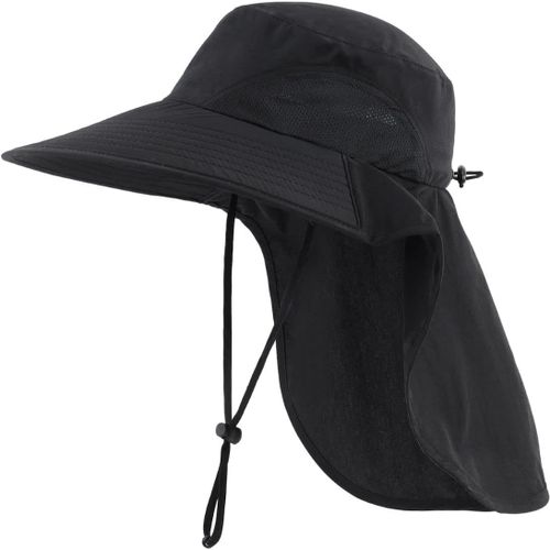 Chapeau De Soleil D'extérieur À Large Bord Avec Rabat Pour Le Cou Et Protection Uv.[Z807]