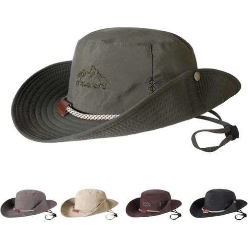 Chapeaux De Pêcheur Boonie Chapeau Bord Large Pliable Et Respirant Chapeau De Soleil Chapeaux De Anti-Uv Visière Chapeaux De Seau Pour Randonnée Camping Voyage.[Z931]