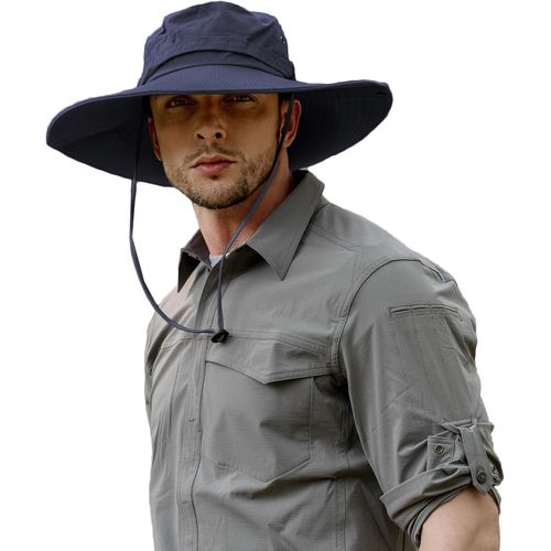 Chapeau Boonie À Large Bord Imperméable Pour Homme-Chapeau De Soleil D'extérieur-Protection Solaire.[Z954]
