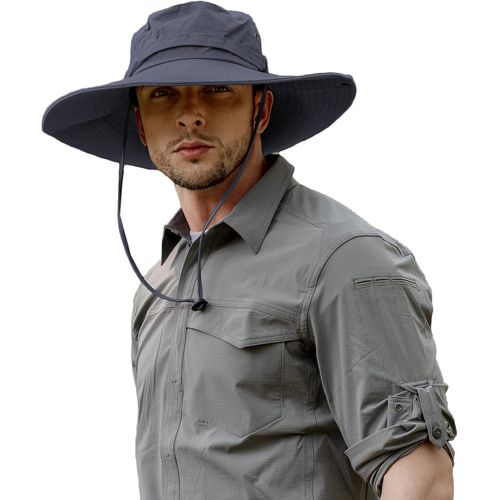 Chapeau Boonie À Large Bord Imperméable Pour Homme-Chapeau De Soleil D'extérieur-Protection Solaire.[Z953]
